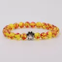 Natural Stone Beads Bracelets Dog Cat Footprint Paw Charms Bracelet 