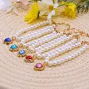 Pets Adjustable Necklace High Simulation Pearls 