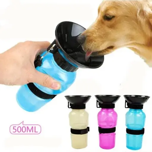 500ml Outdoor Portable Pet Dog Water Bottle Extrusion Large Dog Travel Water Cup